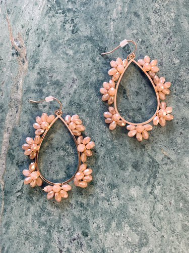 Blush Kissed Tear Drop Earrings
