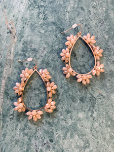 Blush Kissed Tear Drop Earrings
